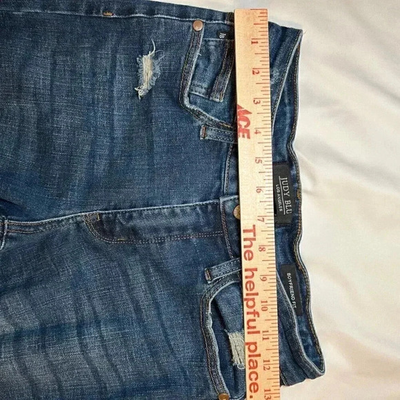 Judy Blue Boyfriend Fit Size 1|25 Distressed Jeans Denim Casual Festival Rodeo C - Picture 7 of 15